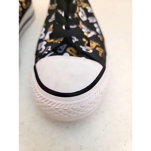 Converse 560902F CTAS Hi Black White Gold Hearts Women's Size 7 - Picture 4 of 12